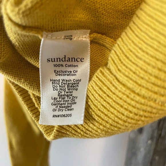 Sundance Mustard Yellow Create Dreams Floral Embroidered Cardigan - Picture 7 of 7